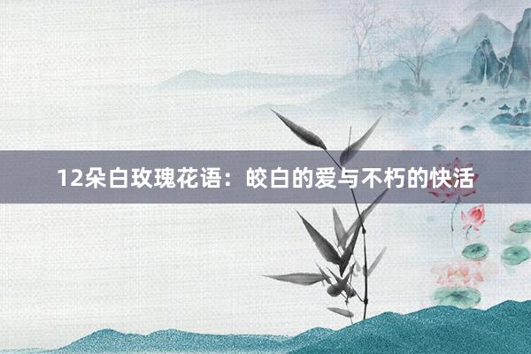 12朵白玫瑰花语：皎白的爱与不朽的快活